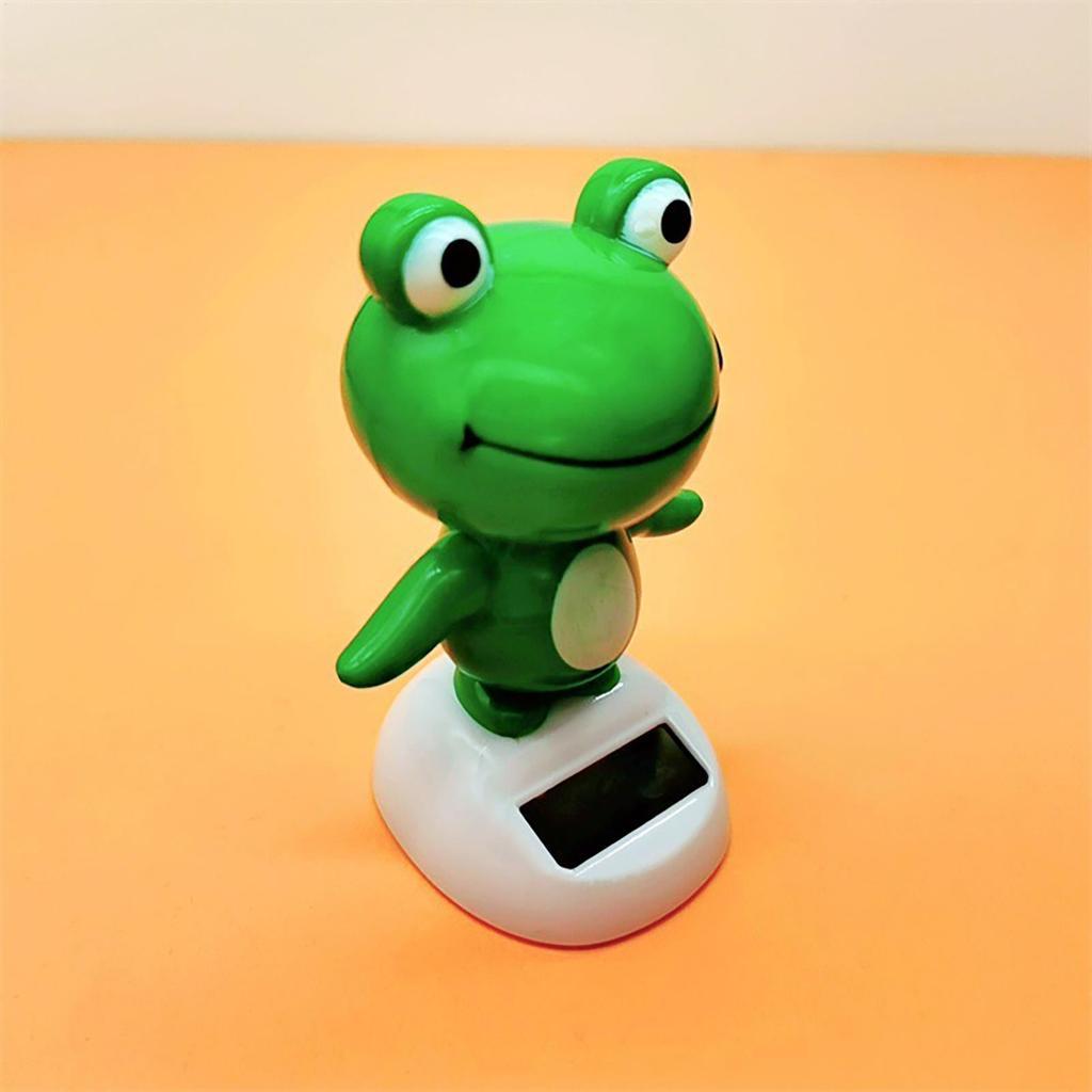 Funny Solar Bobbleheads For Car Dashboard Frog Solar Powered Dancing Swinging Animated Bobblehead Dancer Cute Animated Shaking