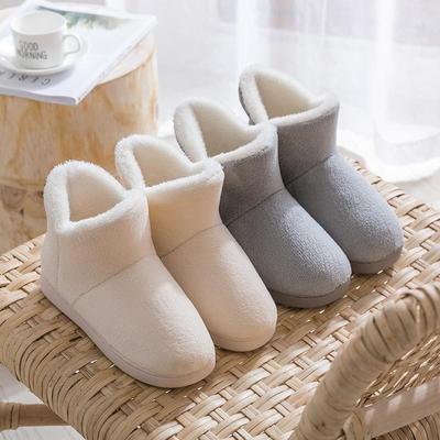 Lidani Women's Winter Postpartum Plush Cotton Slippers with Heel, Thick Sole Indoor Shoes, Fluffy for Couples.