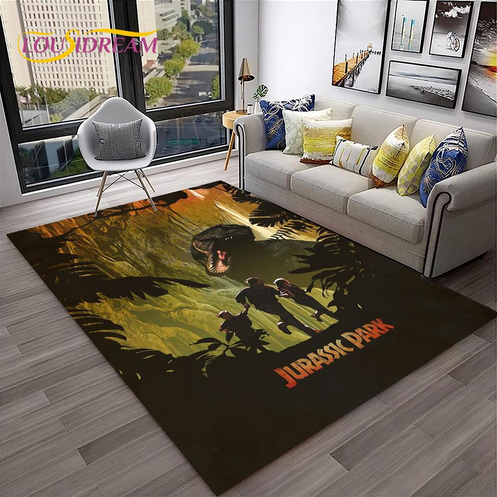 

Парк Юрського періоду з мультфільмом динозаврів Дитячий килимок для дому Вітальня Спальня Диван Придверний килимок Декор, килимок для ігрової зони Нековзкий килимок 40x60cm