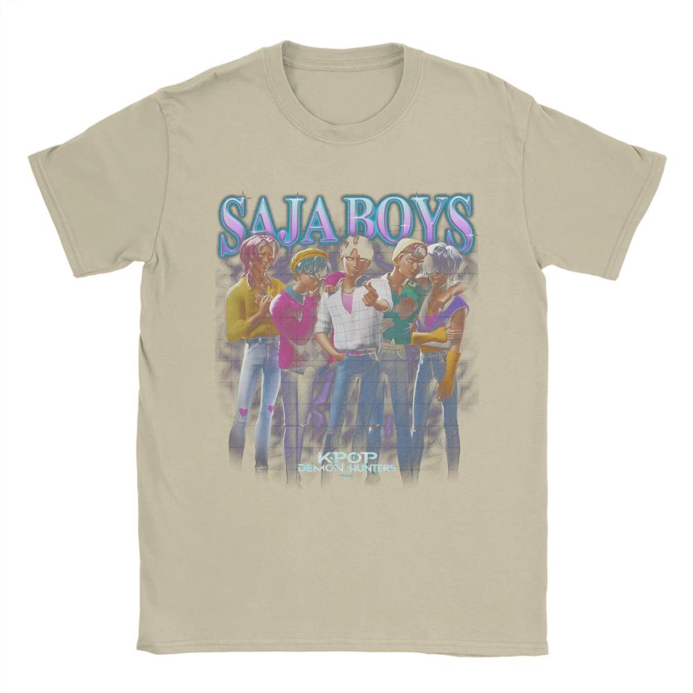 Saja Boys Movie K Pop Demon Hunters Men Women T-Shirt Beach Fashion T-Shirts Cotton O Neck Oversized Clothing Streetwear Tshirt