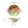 Ceramic Bowls Tableware Butterfly Pink Rabbit Soup Bowl Ceramic Noodle Bowl Salad Bowl with Sppon Hot New 650ML 0.5kg Wholesale