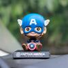 10cm Spider Man Iron Man Hulk Deadpool Shaking Head Doll Car Decoration Auto Accessories Playthings Doll Mobile Phone Bracket Gifts