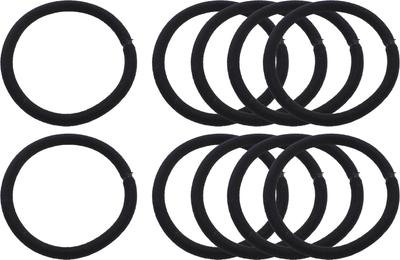 Audiophile Hair Ties, Ring Elastics, Simple Elastic Bands, Discreet and Tangle-Free, Perfect for Hair Arranging, Office, Travel, Approx. 4mm, Black,