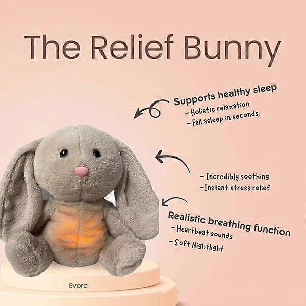 Plyšový králík s dýcháním a tlukotem srdce, Vydří miminko spící, které dýchá, Plyšový úzkostný spánek, Hračka spícího koaly pro miminko