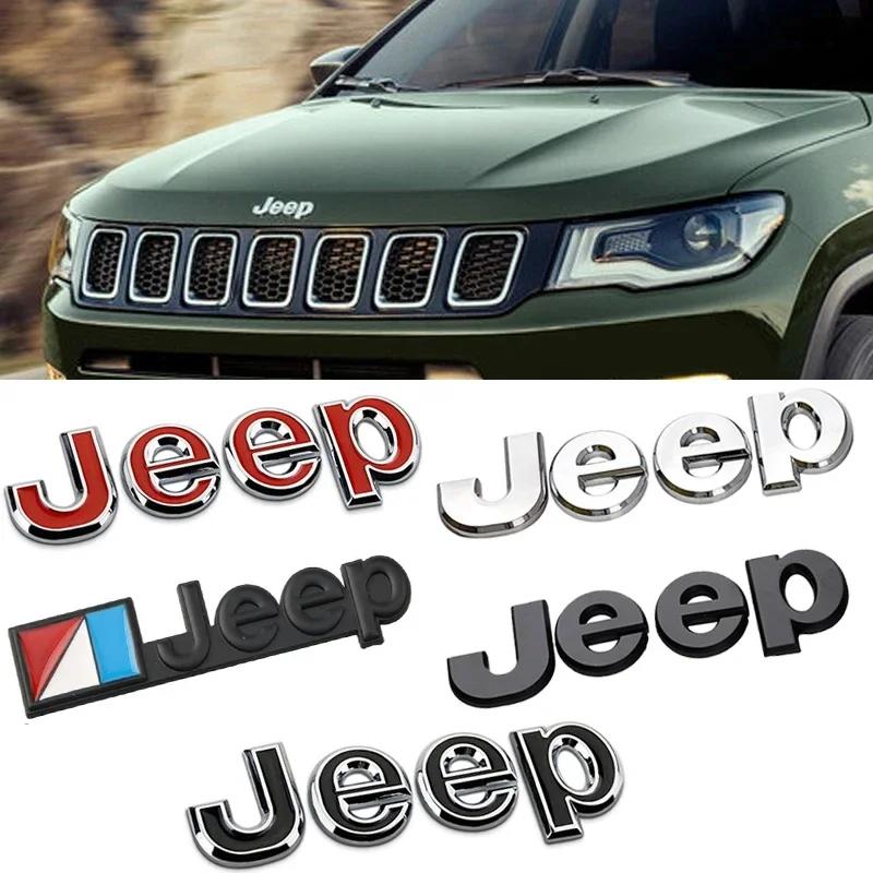 Car Trunk Emblem for Jeep Grand Cherokee Wrangler Renegade Patriot Liberty Compass Rear Side Badge Decals Front Hood Sticker