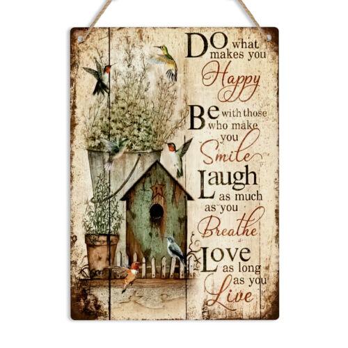 Do What Makes You Happy Metal Tin Sign Inspirational Quote Vintage Wall PlaqueAluminum 30x40cm(11.8x15.7inch)