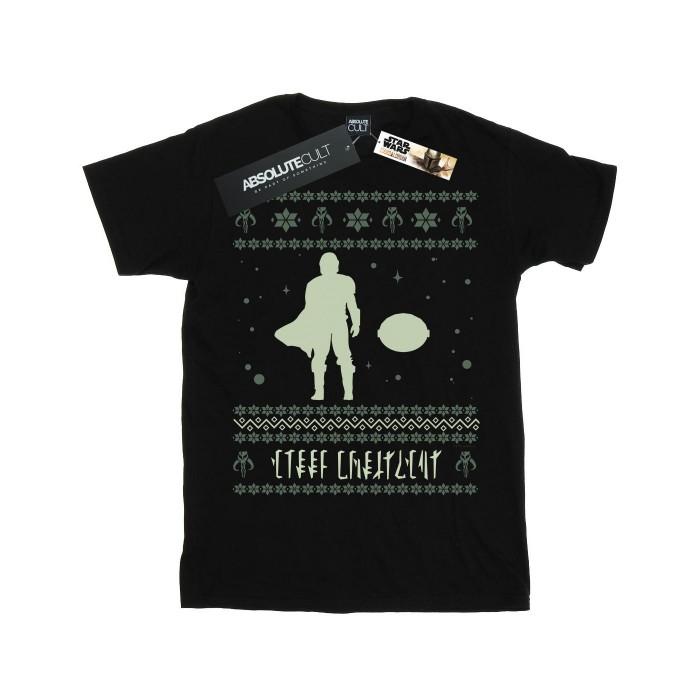 Star Wars: The Mandalorian Girls Merry Christmas Cotton T-Shirt