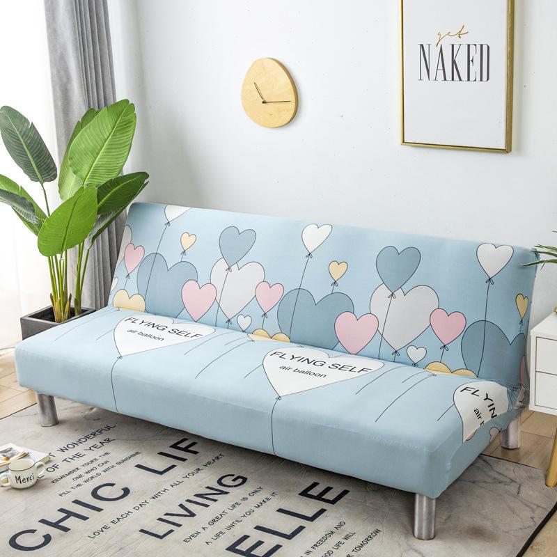 Husă de saltea pentru canapea fără brațe Husă universală pliabilă pentru canapea cu dublă utilizare Husă total cuprinzătoare pentru toate cele patru sezoane, rezistentă la praf