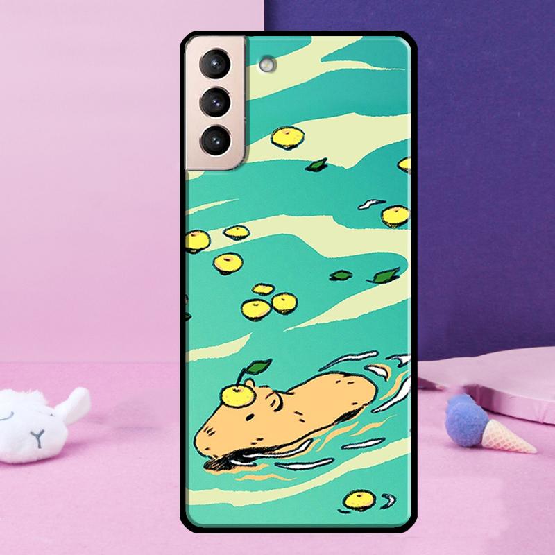 Capybara lovely animal Phone Case For Samsung Galaxy S25 Ultra S23 S20 S21 S22 S24 FE S9 S10 Plus S24 Ultra Cover