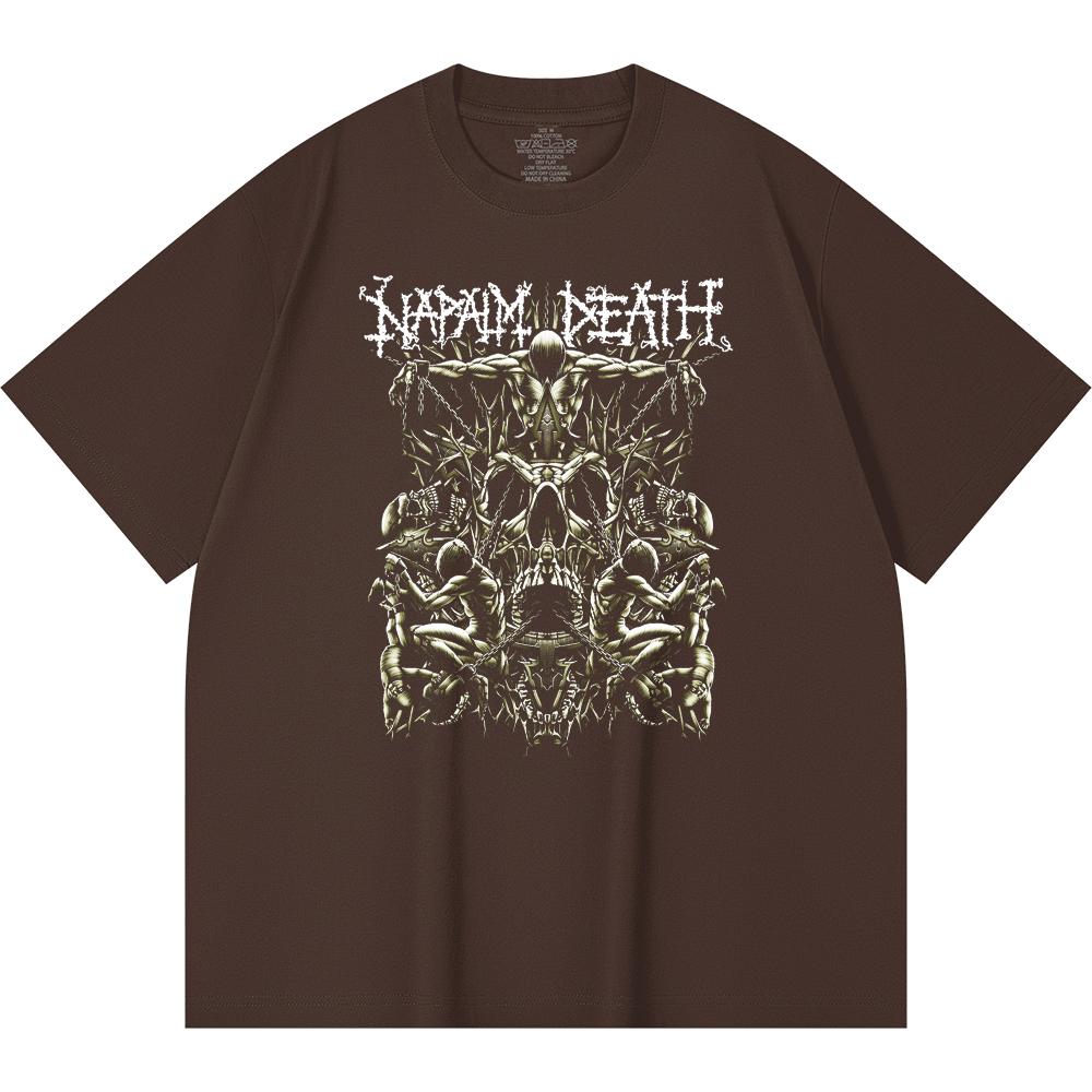 230 g/m² 100% Bavlna T-shirt Heavy Metal Rocková Kapela Tisk Populární Hudby Unisex Těžký Bavlněný T-shirt