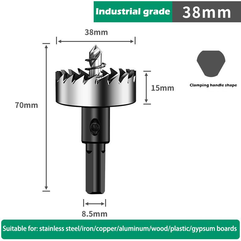 Hole Saw Set 12-100mm Hard Metal Drill Bits Heavy Duty Hole Opener Hole Cutter For Metal Stainless Steel Iron Wood Plastic Etc.