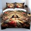 Sacred Heart and flowers. Bedding sets Duvet cover sets Duvet covers Pillowcases(1 * Duvet Cover 2 * Pillowcases without duvet insert)