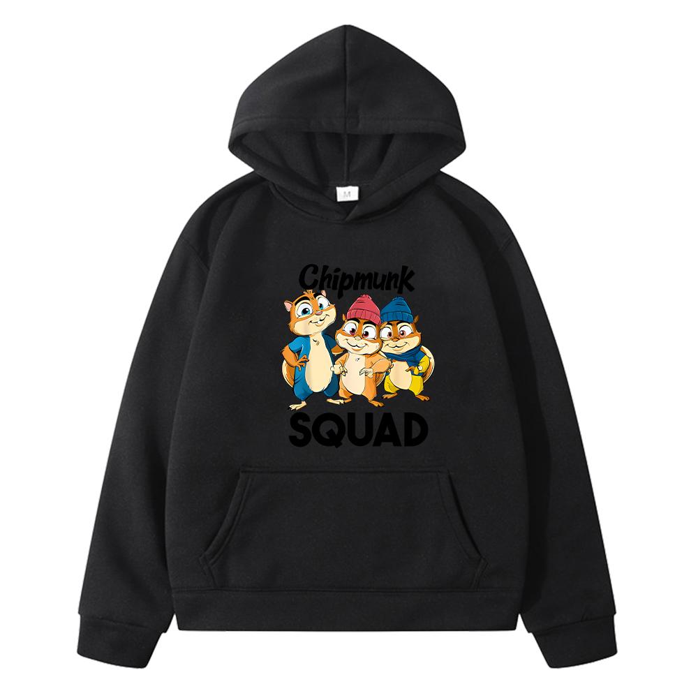 Kawaii alvin and chipmunks costume print hoodies Fleece Jacket y2k sweatshirt Cartoon pullover Autumn anime hoodie girls clothes