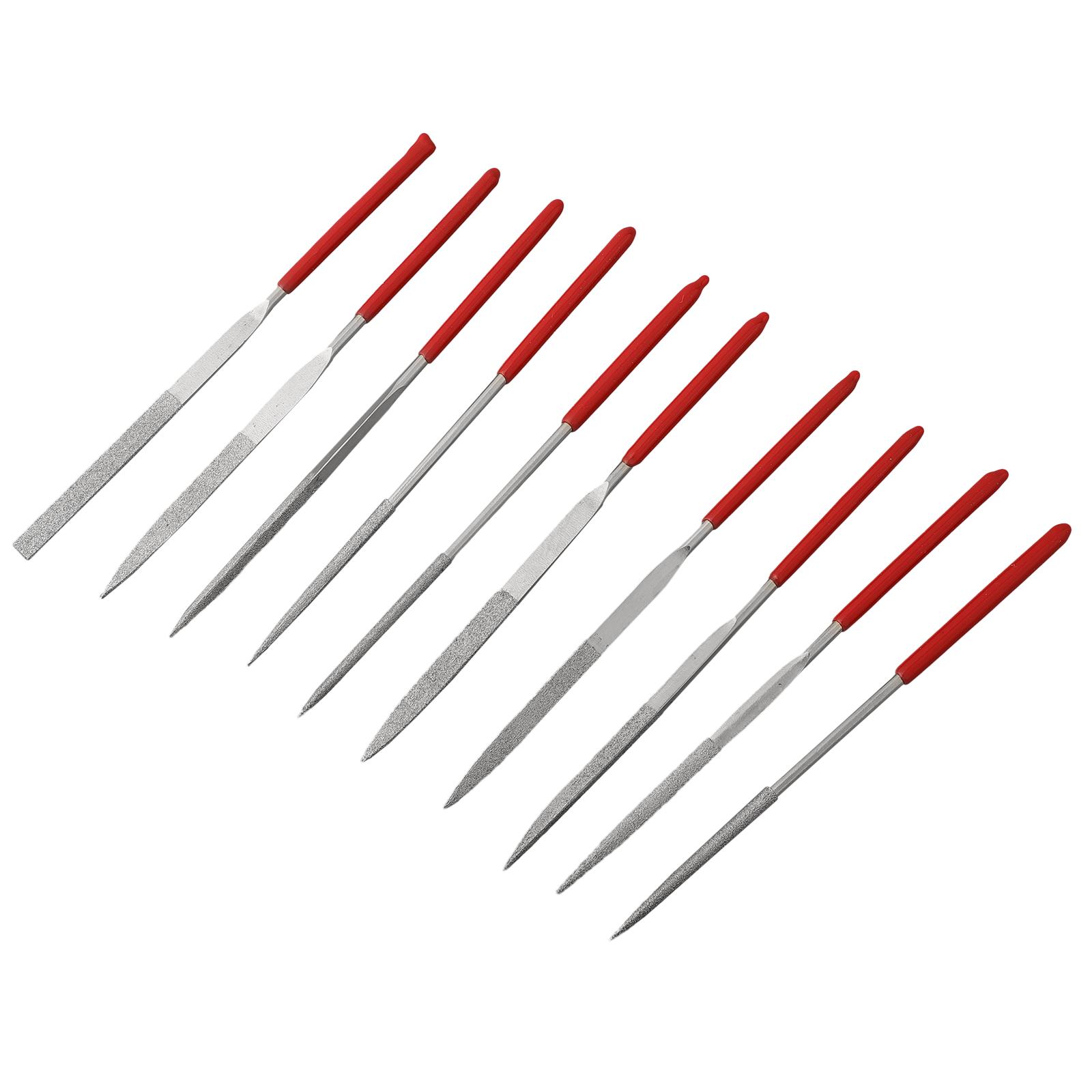 

10Pcs Hardened Emery Needle Files with Rust-Resistant Coating for Deburring Grinding Metal Glass Stone and Craft Items China Mainland