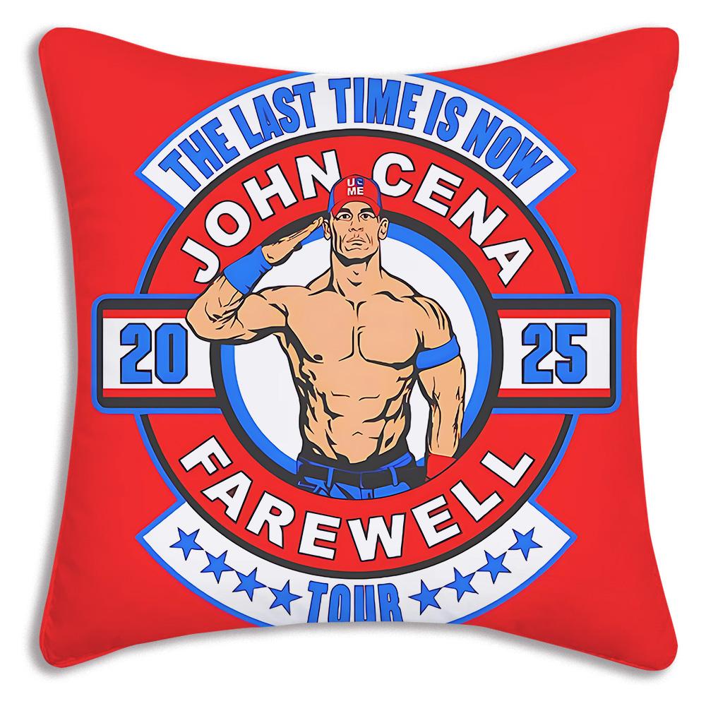 W-WWE LOGO W-WrestleMania Pillow Covers Cartoon Sofa Decorative Home Double-sided Printing Short Plush Cute Cushion Cover