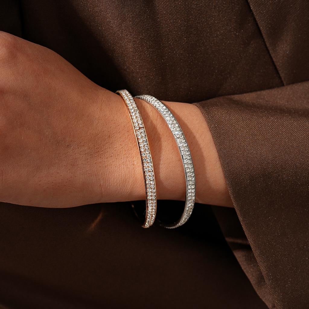 Diamond Geometric Round Bracelet Fashion Versatile Bracelet Light Luxury Niche Jewelry