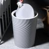 Nordic Flip-Top Bathroom Trash Can - Simple and Creative Sanitary Bin with High-End Design