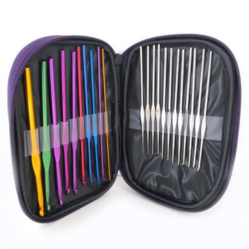 Buy Crochet Hook Bearded Needle Set with Case Tools DIY Craft Knitting