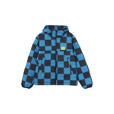 Lebron Karierte Basketball Daunenjacke mit Kapuze Herren Oberbekleidung Blau DA6718-469