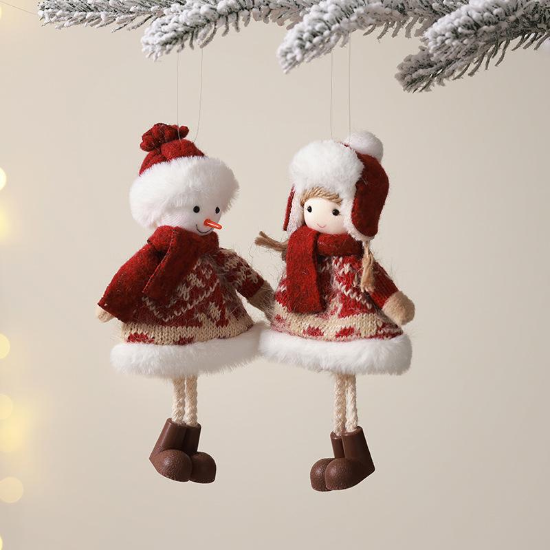 WTEMPO Christmas Angel Doll Decoration Christmas Tree Hanging Ornaments with Rope Thanksgiving Day & Birthday Gifts, New Year Special Presents