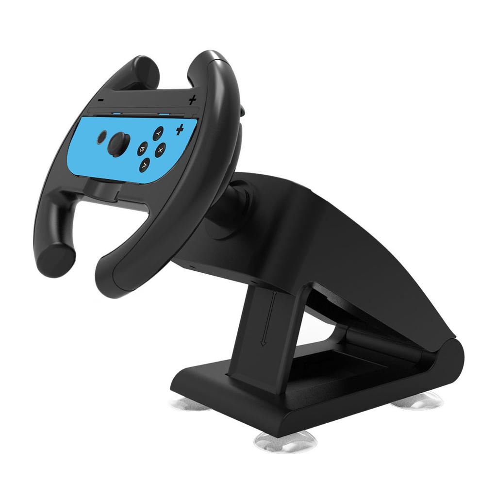 KJH-NS2-037 For Nintendo Switch/Switch 2 Racing Wheel Stand Joy-Con Holder Gaming Grip with Suction Cup Base