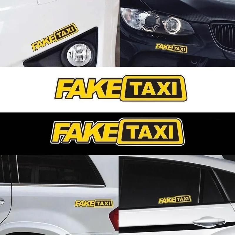 Fake Taxi Sticker Funny Car Window Stickers Creative and Personalized Creative Patterns Car Glass Decoration Accessories