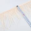 1 Meter Ribbon Tassel Natural Ostrich Feathers Sewing Decoration 10-15cm Wide Apparel Fabric Feather Plumes Ribbon Selvage