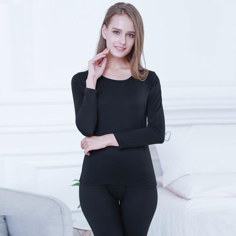 2Pcs/set Women and Men Underwear Set Winter Warm Thin Bottoming Long Tops and Pants Plus Size Couple Underwear