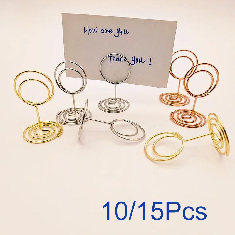 10/15Pcs/Pack Name Sign Card Clip Home Decoration Metal Theme Parties Birthday Sturdy Table Number Wedding Place Card Holders
