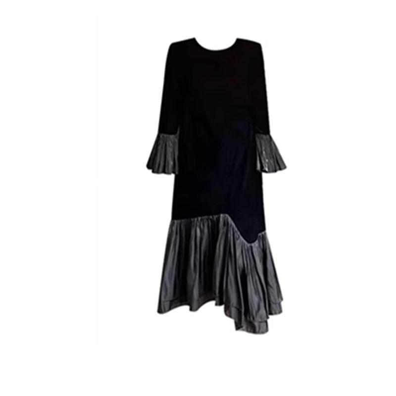 

Amazon Dress Vintage Velvet Oversize Women s Clothing Black XL