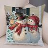 50 Style Merry Christmas Cushion Cover Decor Cute Cartoon Santa Claus Snowman Pillow Case Soft Plush Pillowcase for Sofa Home