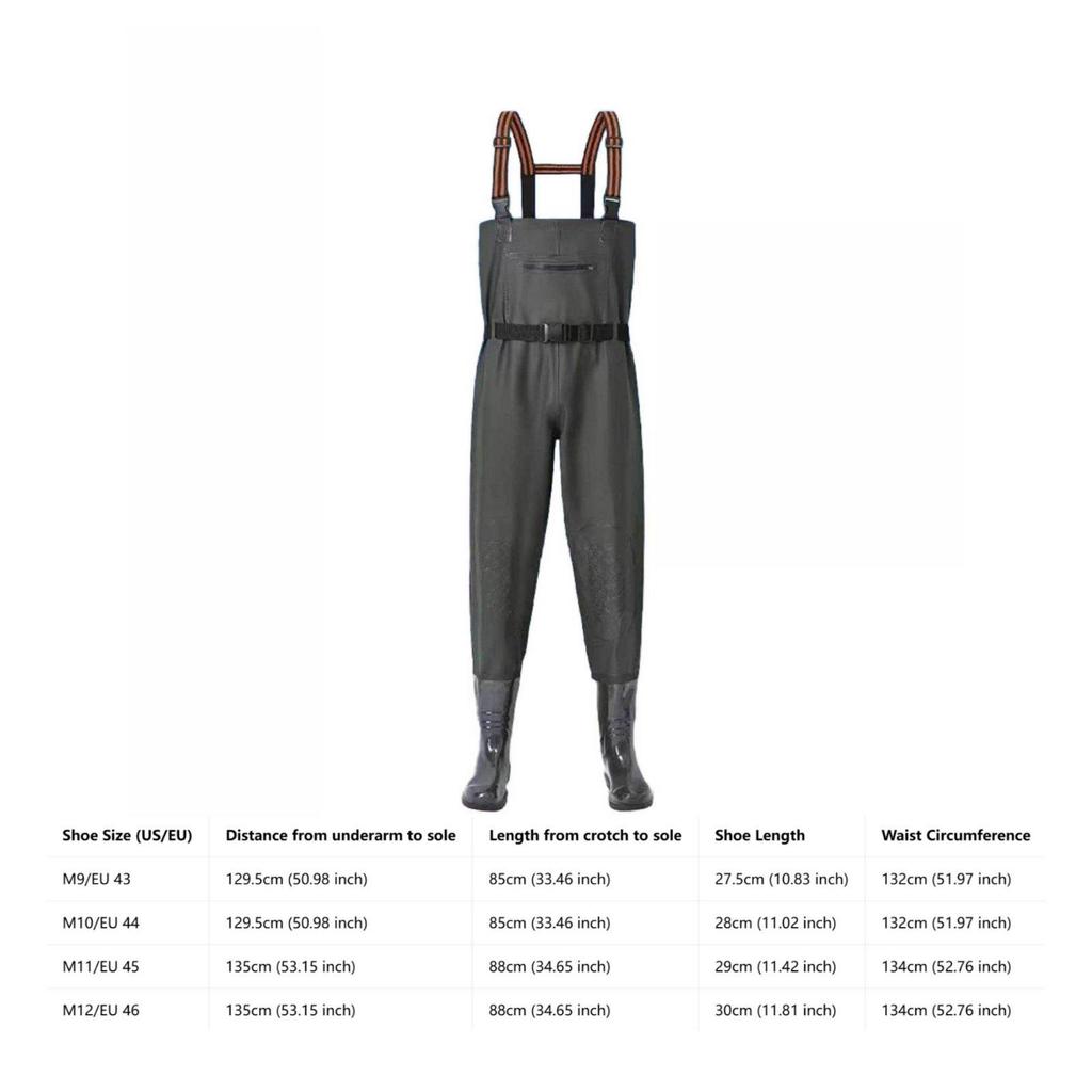 Fishing Wader Trousers Thickened Waterproof Pants Wear-Resistant Hip