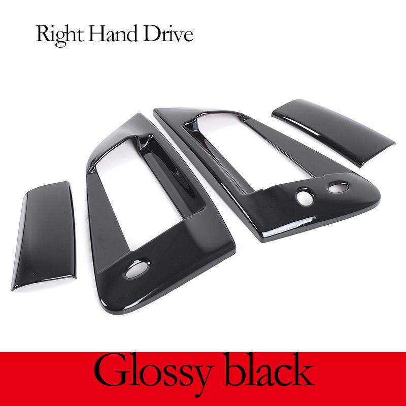 For NISSAN 370Z Z34 2009-2020 Carbon Fiber/Black Car Outer Door Handle Protective Cover Trim Stickers Exterior Accessories