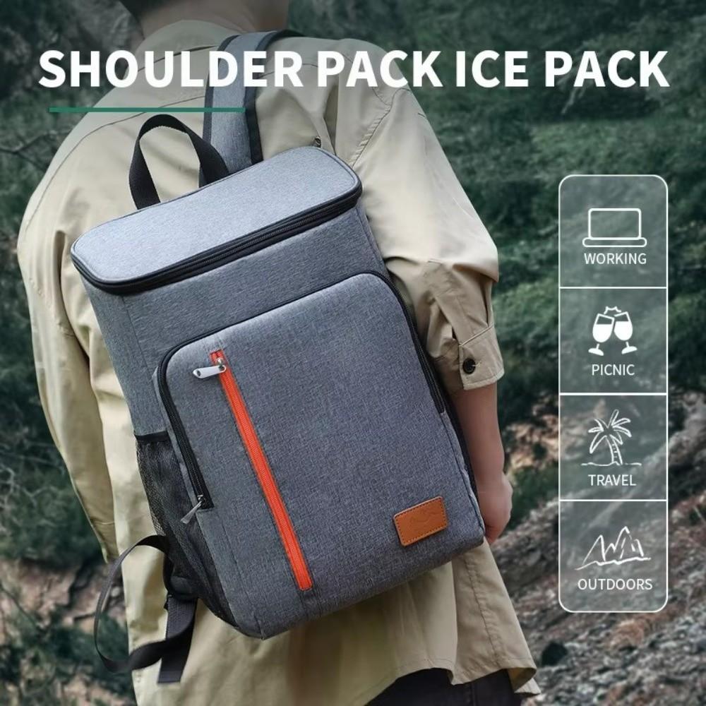 Oxford Insulated Backpack Insulated Large Capacity Cooler Bag Portable Thermal Lunch Bag  Picnic
