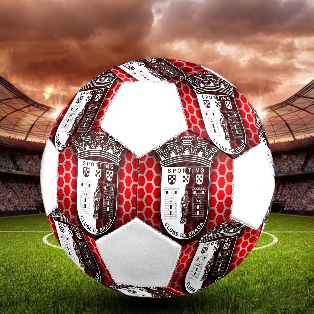 1PC SC Braga poster size 5 soccer ball PrahaIndoor Soccer Ball Colorful All Ages Machine Stitched PVC Competition Ready Durable High-Bounce