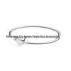 Bracciale a maglia snake in argento 925 placcato a forma di cuore con perline in rame bianco e charm