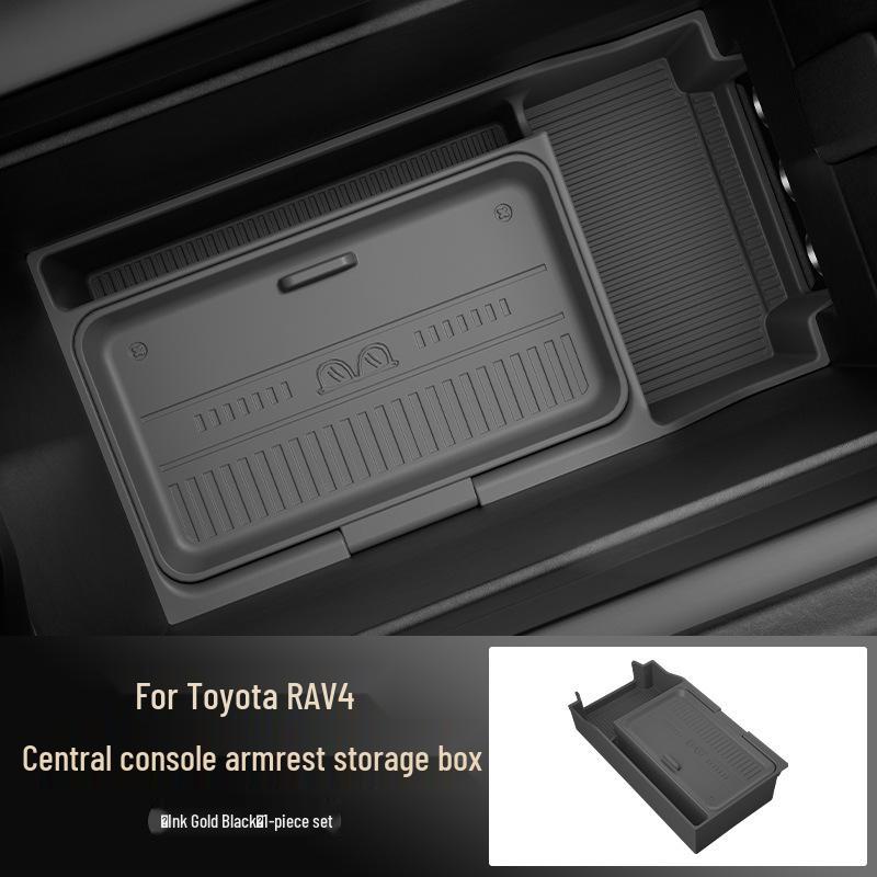 Toyota RAV4 Armrest Organizer: Compatible with 26 Models - Multi-functional Console Storage Box