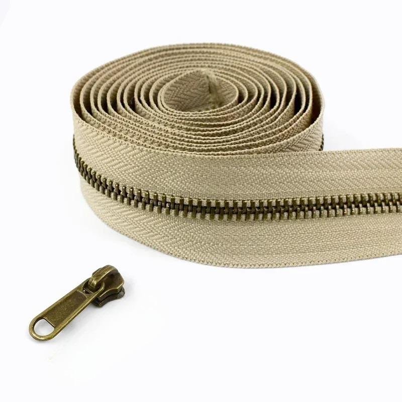 1/2/3/5M Meetee 5# Rollen-Metallreißverschlüsse mit Schiebern Tasche Schuhe Jacke Dekor Verschluss Reißverschluss nach Metern DIY Reparatur Nähzubehör