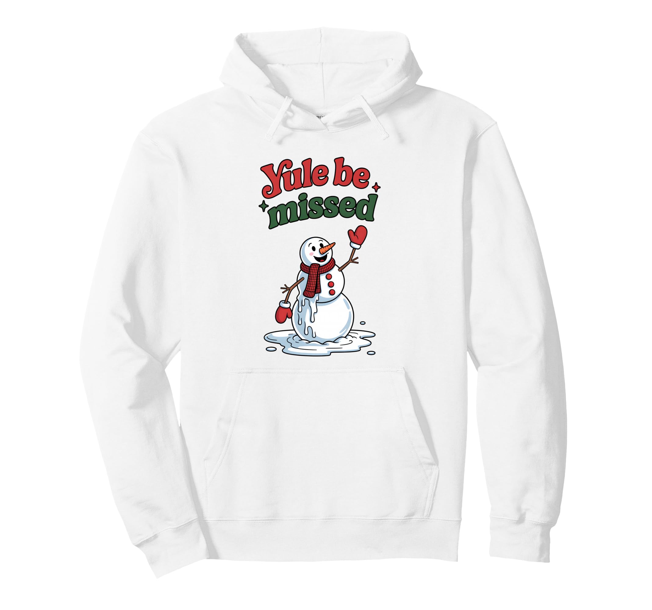 

Yule Be Missed Funny Dark Humor Christmas Melting Snowman Hoodie чорний