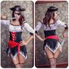2025 New Women's Stylish Roleplay Pirate Costumes Halloween Party Cosplay Lingerie Dress Night Club Play Wear