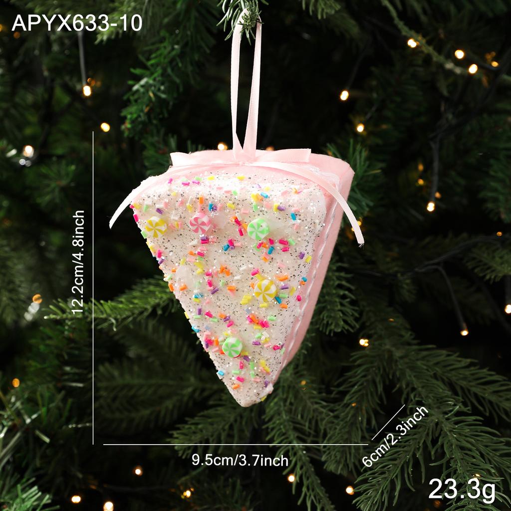 New Christmas Ornaments Cute Pink Cartoon Macaron Foam Candy Christmas Tree Pendant Pendant Props