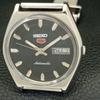 JAPAN VINTAGE SEIKO 5 AUTOMATIC 6309A MENS BLACK COLOR DIAL WATCH A701266-5 R206a-a701266