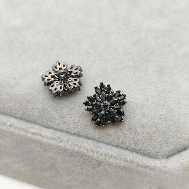 5pc/lot Luxury Snowflake Zircon Button Micro Set Zircon Copper Plated Jewelry Accessories DIY Shirt Dress