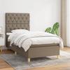 Exclusive House - Slatted Bed Base with Taupe Mattress 80x200 Cm Fabric
