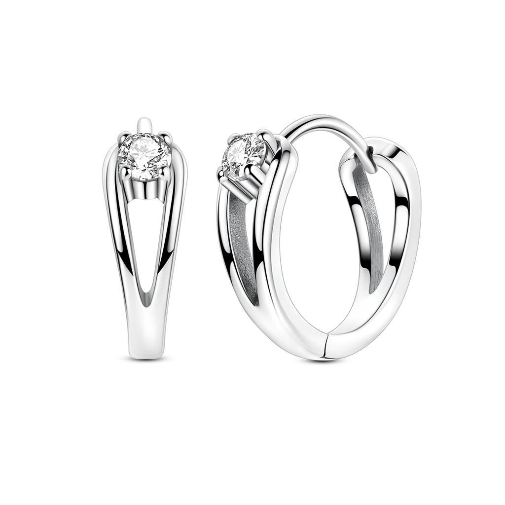 Woman Earring 925 Silver Original Eardrop Hoop Earring Sunflower Bee Bow Fashion Jewelry