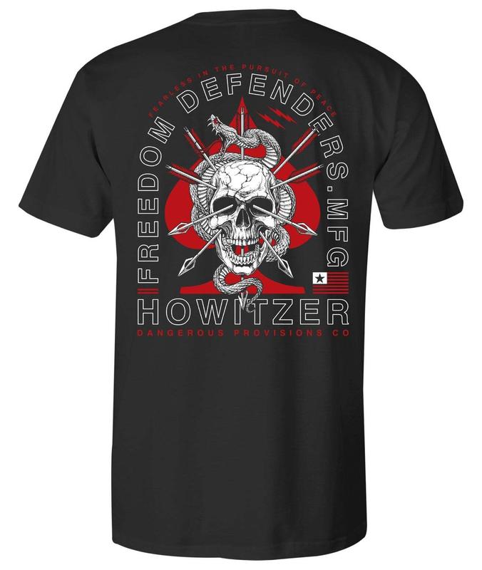 Howitzer Clothing Unisex T-Shirt Freedom Defender Graphic Tee S
