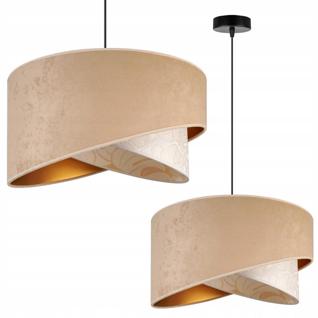 CEILING HANGING LAMP, SLANT LAMPSHADE, LEAVES, 45 Cm