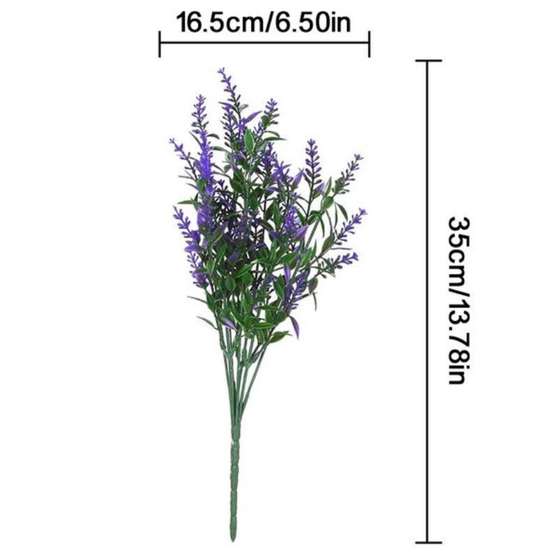 10PCS Artificial Lavender Flower, Outdoor Lavender Flower Plastic Plant, Artificial Flower Artificial Plant, Home Porch Home Decoration