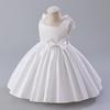 European & American Baby Girl's Satin Birthday & Flower Girl Dress with Big Bow