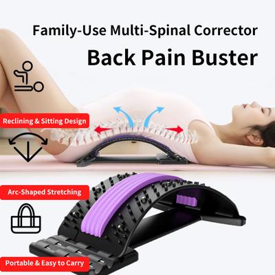 Multi-Level Adjustable Back Stretcher for Waist Neck Lumbar Cervical Spine Support Massager Fitness Tool